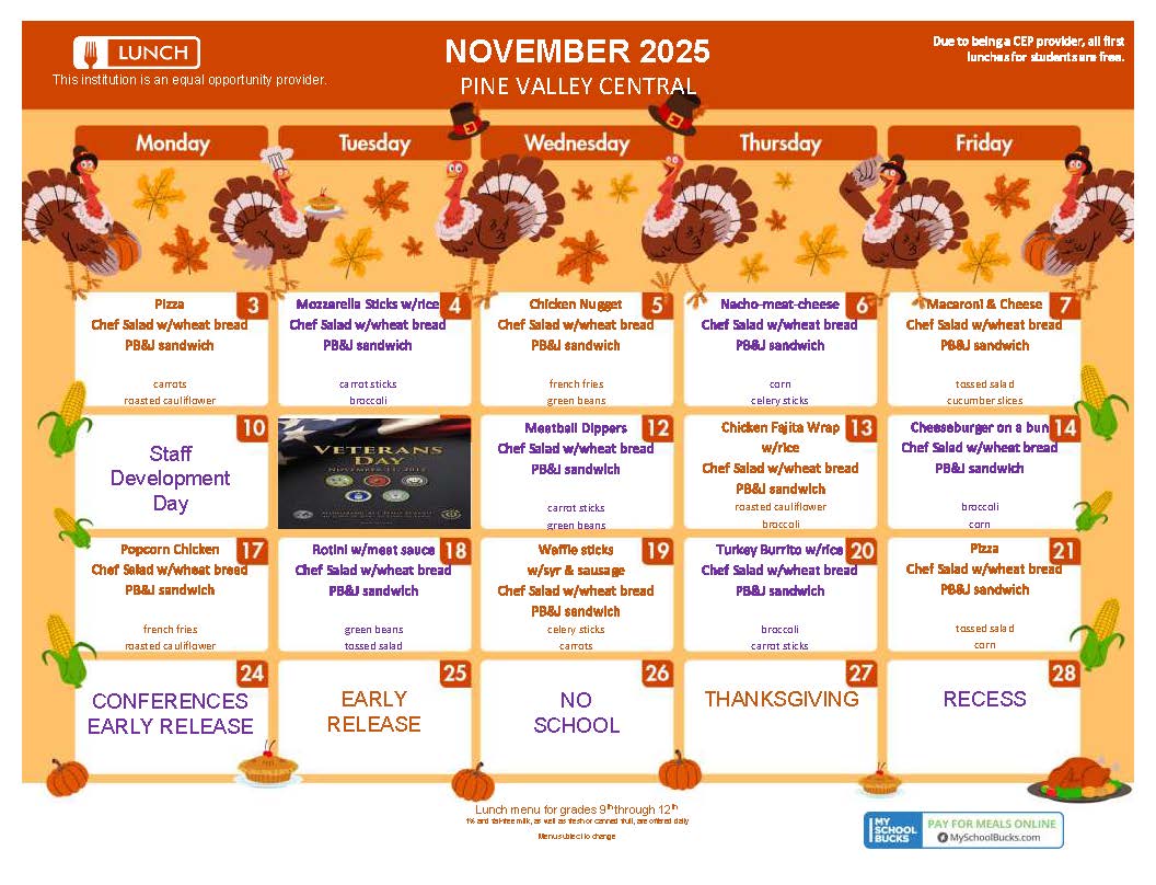 November 2025 Lunch 9-12